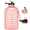 Pink, variant on GEDUX 64oz Half Gallon Motivational Water Bottle with 2 Lids (Chug and Straw), BPA Free Sports Drink Water Jug with Time Marker for Camping Sports Workouts and Outdoor Activity