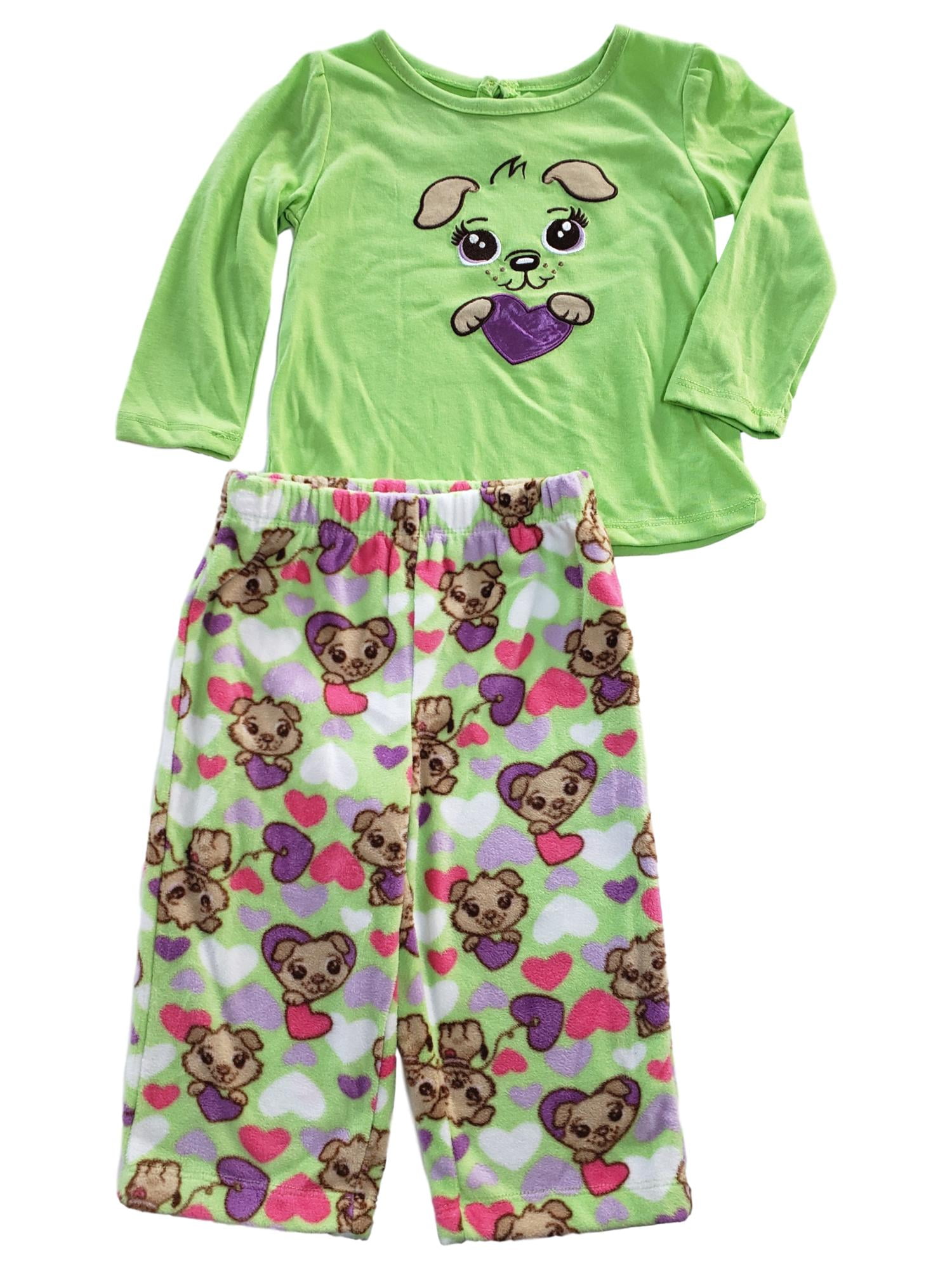 Girls Joe Boxer Pajamas Fleece Long Sleeve Set Dogs and Cats Unicorns Frogs New 