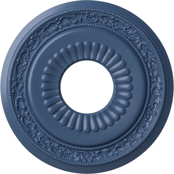 Ekena Millwork 20 5/8"OD x 6 1/4"ID x 1 3/8"P Lauren Ceiling Medallion (Fits Canopies up to 6 1/4"), Hand-Painted Americana