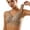 Beige, variant on Women Front Side Buckle Lace Edge Without Steel Ring Movement Seamless Gathering Adjustment Yoga Sleep Large Bra Beige,M