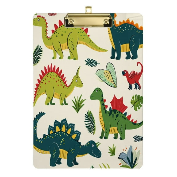 Cartoon Dinosaur Acrylic Clipboards A4 Standard Letter Size Clipboard 12.5" X 9" Clip Board for Students Teacher Office