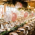 thumbnail image 5 of 60 Pack Confetti Decorated Rose Gold Balloons + Ribbon Confetti Balloons | Rose Balloons | Bridal and Baby Shower Balloons | Party Balloons | Graduation, Engagement, Wedding, 5 of 5