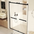 thumbnail image 7 of Yiwa 60" W x 76" H Frameless Shower Doors, Double Sliding Shower Door with Seal Strip Parts and Handle(Black), 7 of 7