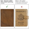 thumbnail image 5 of Antique Saddle RFID Blocking Genuine Leather Travel Passport Wallet Holder, 5 of 11