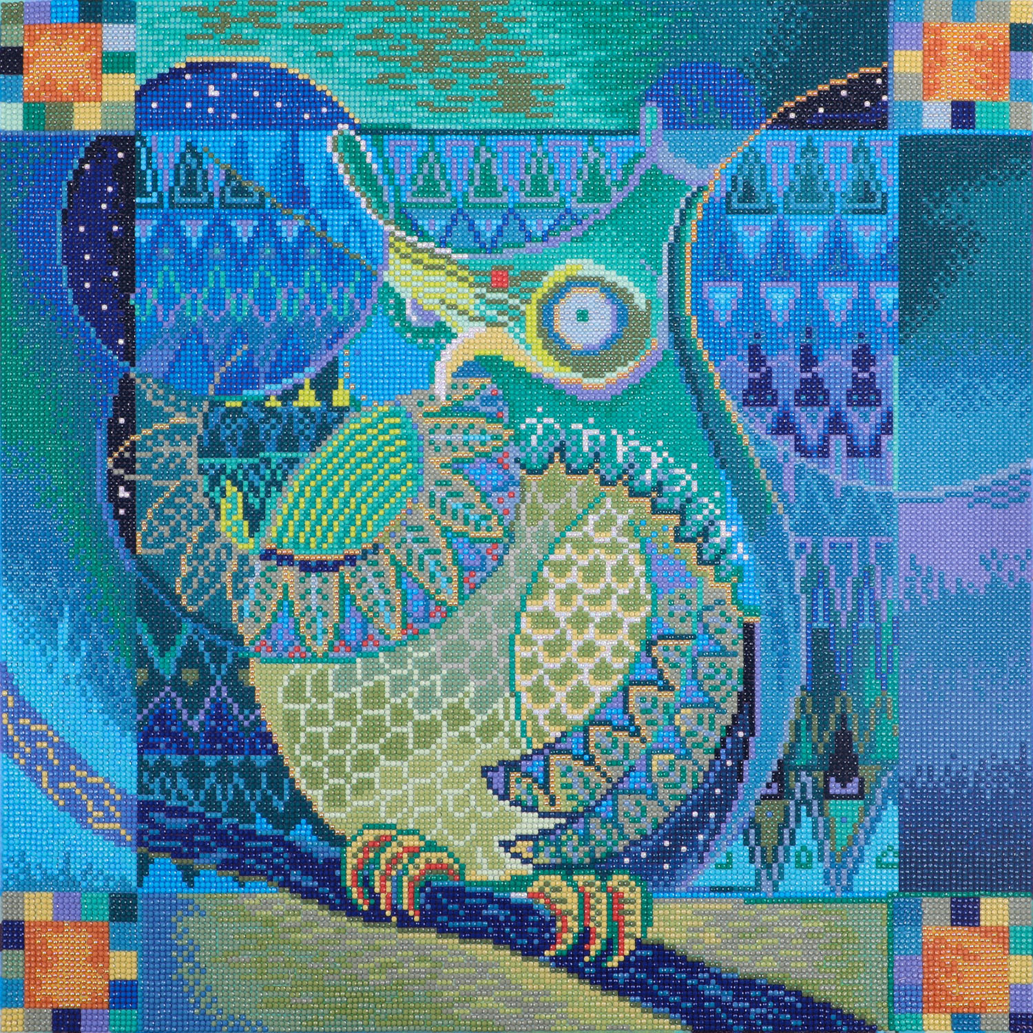 Diamond Dotz Indian Owl Diamond Painting Kits for Adults - Diamond Art Kits a Relaxing Creative Craft Kit with Dotz Gems 24.4x24.4