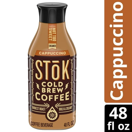 SToK Cappuccino Creamed Ready to Drink Cold Brew Coffee Bottle, 48 fl oz