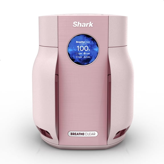 Shark BreatheClear Compact Pro with NeverChange 300 Sq Ft Intelligent Air Purifier, HEPA-Exceeding Filter, Zero Filter Changes For Up To 6 Years, HP062PK Blush