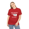 thumbnail image 4 of Oklahoma VS The World Unisex Heavy Cotton Tee Football T-Shirt, 4 of 12