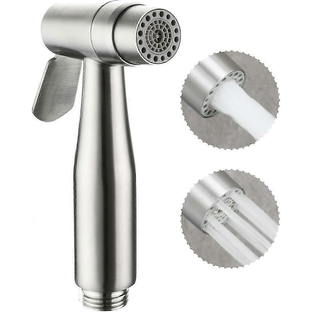 Stainless steel manual bidet sprayer, bidet sprayer only, water toilet cleaning accessories