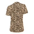 thumbnail image 4 of Puntoco Mujeres Verano Cuello Redondo Manga Corta Estampado Sin Tirantes Camiseta tops Blusas Puntoco Puntoco-7417, 4 of 5