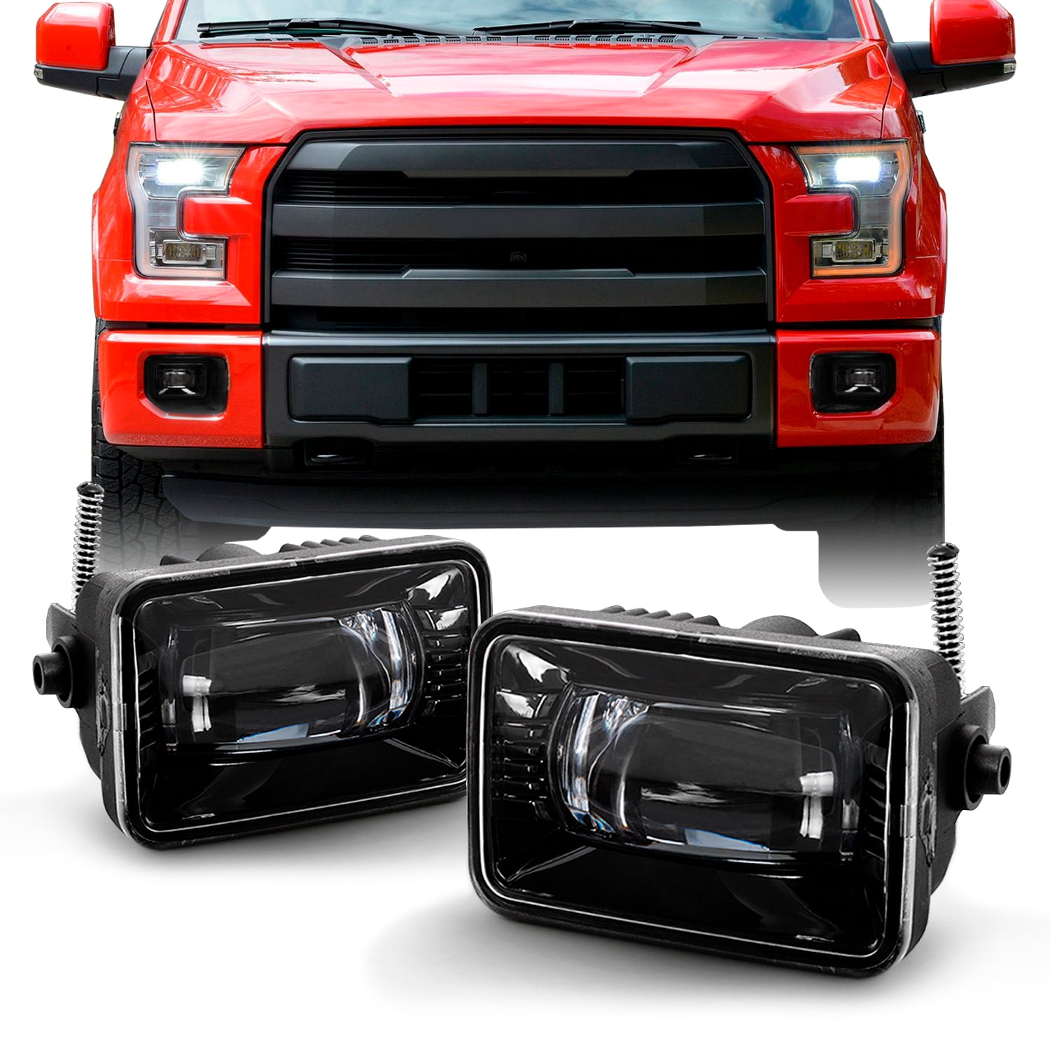 Smoke Tinted Front Driving Fog Light/Lamp Pair for 2008-2010 Superduty F250-F550 