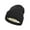Black, variant on Unisex Knit Beanie - Satin Lined, Stretchy Fit, 5 Colors
