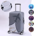 thumbnail image 2 of Freeshipping 18-24 Inch Suitcase Protective Cover Elastic Luggage Protector Cartoon Heart Bear Printed Trolley Dust Cover dark purple M, 2 of 5