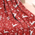 thumbnail image 3 of Red Christmas Reindeer and Snowflake Pattern Blanket,Comfortable Soft Flannel Throw Blanket,All Season,Warm Lightweight Blankets for Sofa Bed Couch Living Room Chair,50"x60", 3 of 4