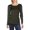 Ivy, variant on MICHAEL Michael Kors Womens Jewel Neck Long Sleeve T-Shirt Green L