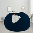 thumbnail image 5 of Taicans Bean Bag Cover (No Filler) Soft Faux Fur Stuffed Animal Bean Bag Storage,Velvet Bean Bag Chair Cover,Fluffy Plush Bean Bag Chair Cover Washable,Comfy Bean Bag Covers for Adults Kids Teen,71in, 5 of 6