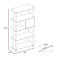 thumbnail image 4 of Biblioteca Librero Vertical con Cajón Abatible y Entrepaños Organizadores Color Chocolate | Excelsior, 4 of 4