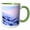 Green/White, variant on 3drose, Pink Sunrise over Blue Snowy Mountains - Alps Mountain Snow Sunset - Austria Landscape Photography, 11oz Two-tone Green Mug
