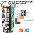 thumbnail image 6 of Cow Print Tumbler with Lid and Straw, 20 Oz Cup Stainless Steel Insulated Water Bottle Coffee Mug, Gifts for Cow Print Lover, 6 of 6