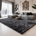 thumbnail image 2 of LUOVEN Plush Soft Shag Area Rug, 5*8 Fluffy Indoor Carpet for Home Bedroom Living Room, Gray, 2 of 7