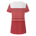 thumbnail image 4 of Liquidation d'Économies! BEFOKA T-Shirt pour Femmes Grande Taille, Hauts Blouse d'Été Décontractés pour Femmes, Blouse Décontractée Décontractée pour Femmes à Boutons Imprimée à Manches Courtes Blouse/chemise à Manches Courtes à Col Rond, 4 of 5