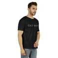 thumbnail image 2 of Inkmeso Raglan Short Sleeves Tshirt For Men's Graphic Quote "Cat Man." Tee Shirt For Cat Lover, 2 of 7