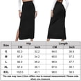 thumbnail image 2 of Faldas largas Falda básica con abertura lateral Color sólido Mujer Estilo sexy Diseño simple Traje de vacaciones Cgtredaw Negro T L para Mujer, 2 of 8