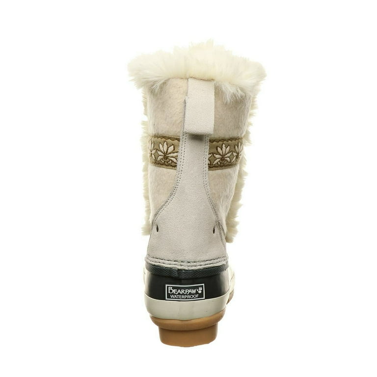 White clearance bearpaw boots
