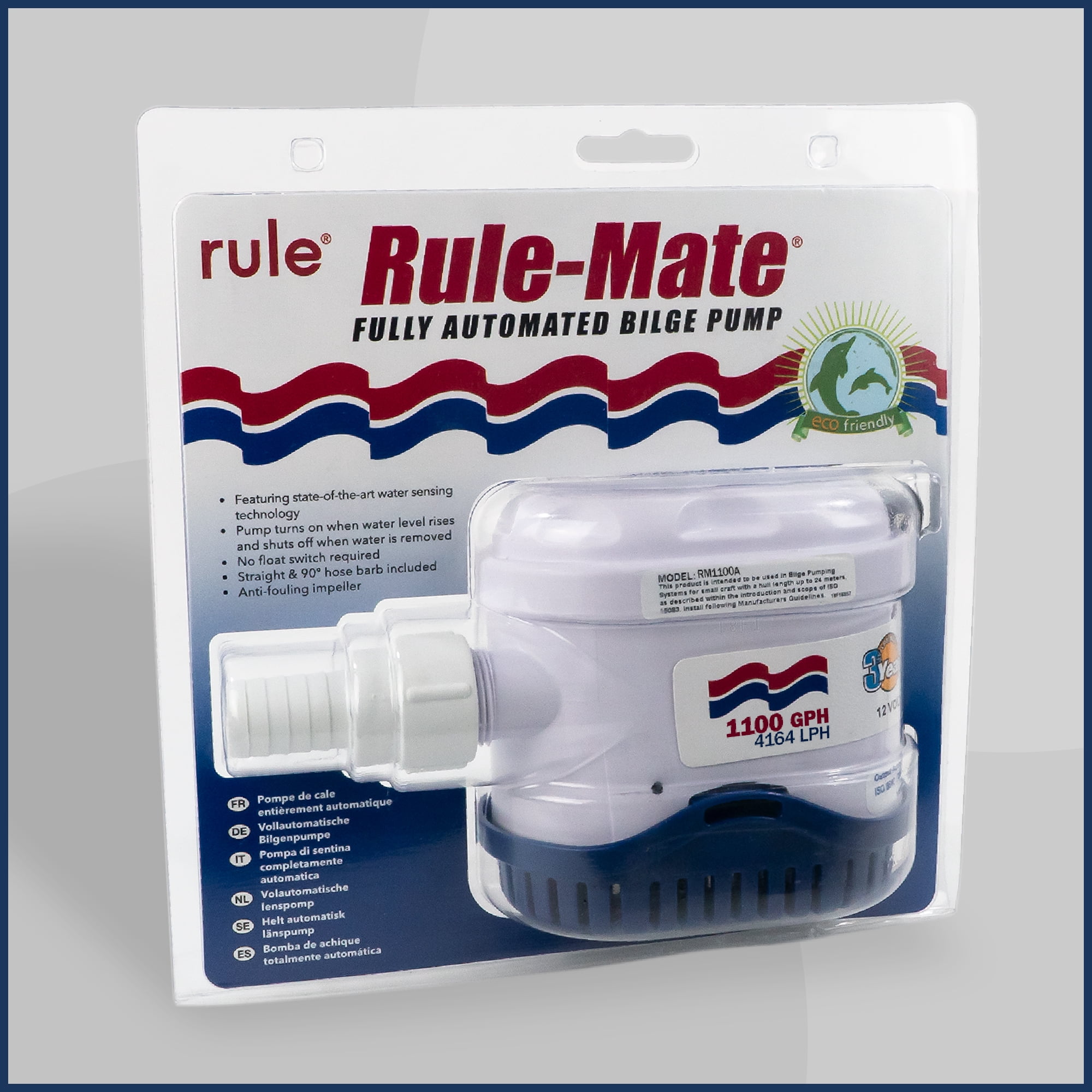 Rule Mate Automatic Marine Bilge Pump 1100 GPH, 12VDC, Model Rule Mate Automatic Marine Bilge Pump 1100 GPH, 12VDC, Model