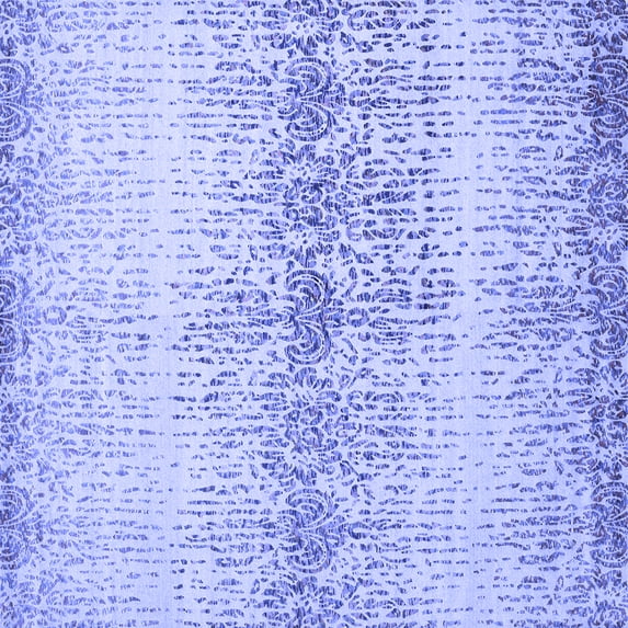 Ahgly Company Indoor Square Abstract Blue Contemporary Area Rugs, 4' Square