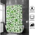 thumbnail image 4 of Coolnut Bath Shower Curtain Liners St. Patrick's Day Green Leaves 66x72in Polyester Waterproof with 12 Curtain Hooks, 4 of 6