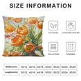 thumbnail image 6 of JEUXUS 2-Piece Short Plush Pillowcase Set Tulip Flower Elegant Orange Floral Aesthetic Decorative White, 6 of 6