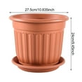 thumbnail image 2 of Large Flower Pot with Saucer Planter with Drainage Hole Garden Rose Flowerpot for Indoor Outdoor Orchids Succulents Herbs, 2 of 9