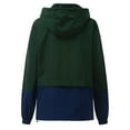 thumbnail image 4 of Baqcunre Womens Jacket Women's Autumn And Winter Patchwork Color Hooded Long Sleeved Drawstring Pocket Casual Raincoat Womens Coats Fall Outfits Green S, 4 of 5