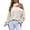 White, variant on Vedolay Cropped Sweaters for Women Striped 2023 Long Sleeve Ribbed Knit Loose Oversized Pullover Sweaters,Gray XL