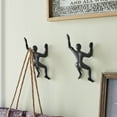 thumbnail image 2 of Danya B. "Wall Climber" Cast Iron Decorative Black Wall Mount Hook (Set of 2), 2 of 5