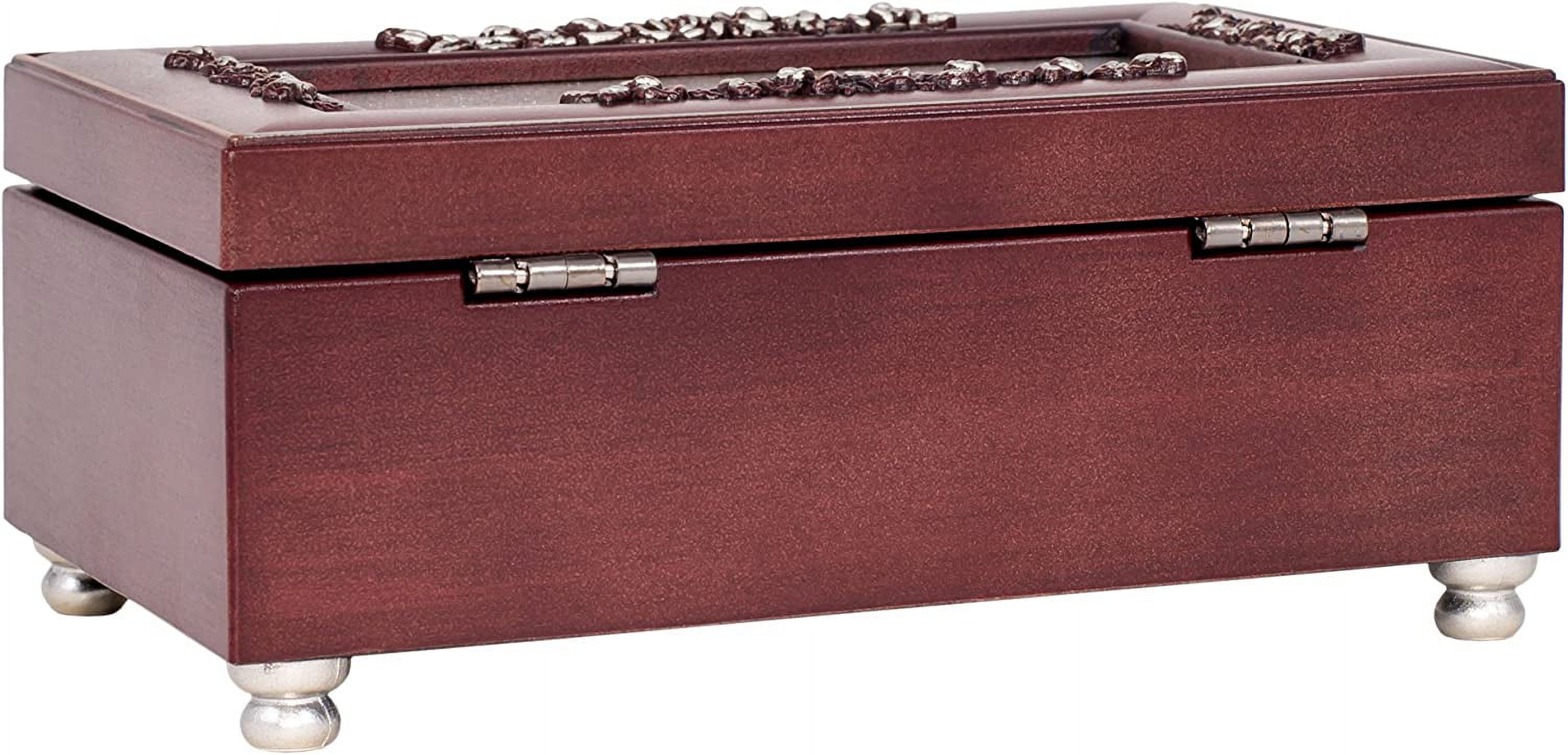 You Are My Sunshine Rosewood Finish with Silver Trim Jewelry Music Box