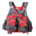 thumbnail image 2 of Chaleco con mosca Chaleco de malla con 13 bolsillos Soporte Gargantilla Cordón Bolsillo trasero con cremallera - rojo DYNWAVEMX Chaleco de pesca con mosca, 2 of 8