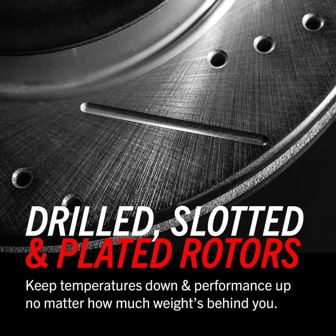 PowerStop Front Z36 Truck & Tow Carbon-Fiber Ceramic Brake Pad and Drilled and Slotted Rotor Kit Fits: LEXUS TOYOTA Select Models K2952-36