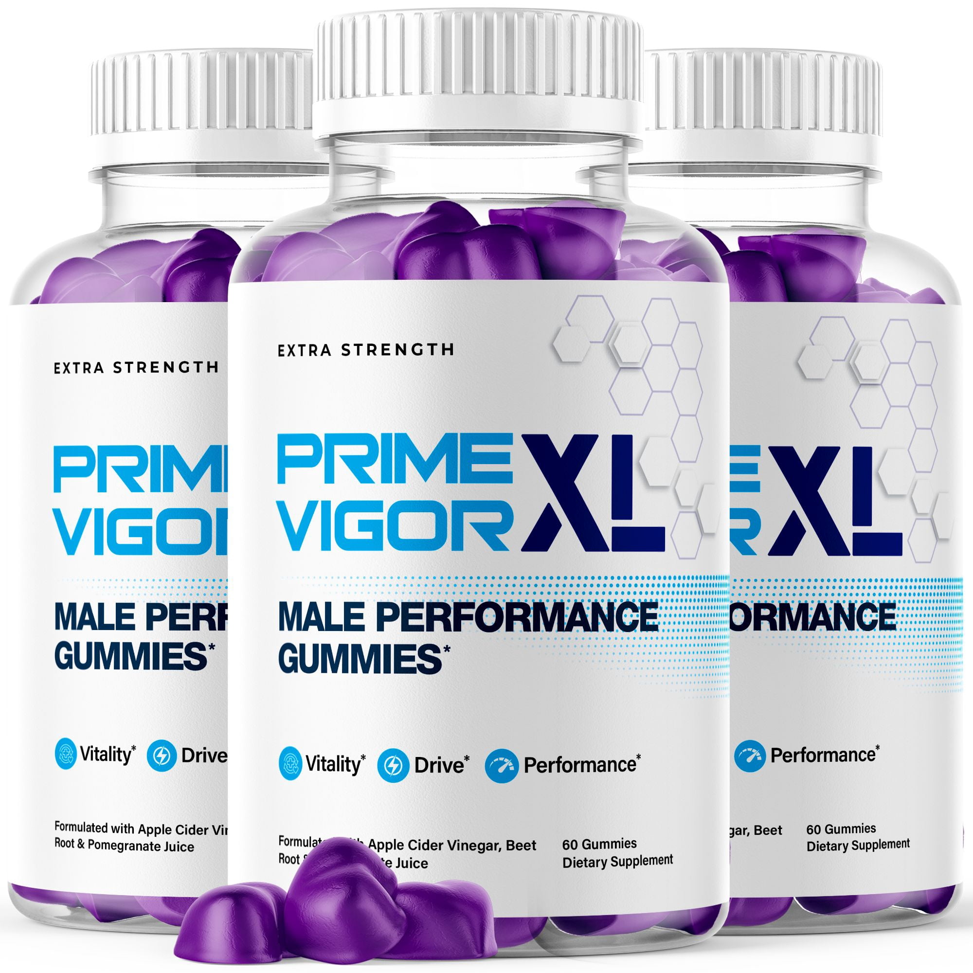 Prime Vigor XL Male Gummies Advanced Formula All Natural Vitamin Supplement PrimeVigor XL (3 Pack)