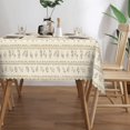 thumbnail image 6 of Rectangle Tablecloth with Wave Lace 60x84 Inch, Cream Leaf Running Rectangle Table Protector Waterproof Tabletop Covers Table Protector for Dining, Party, Buffet, Wedding, 6 of 8