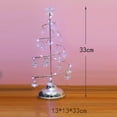 thumbnail image 3 of Lámpara de mesa de hierro con forma de árbol de Navidad, luz de noche para niños, regalos para interiores Plata L, 3 of 7