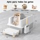 thumbnail image 3 of Caja de Arena Acero Inoxidable con Tapa Grande Autolimpiable para Gato, 3 of 7