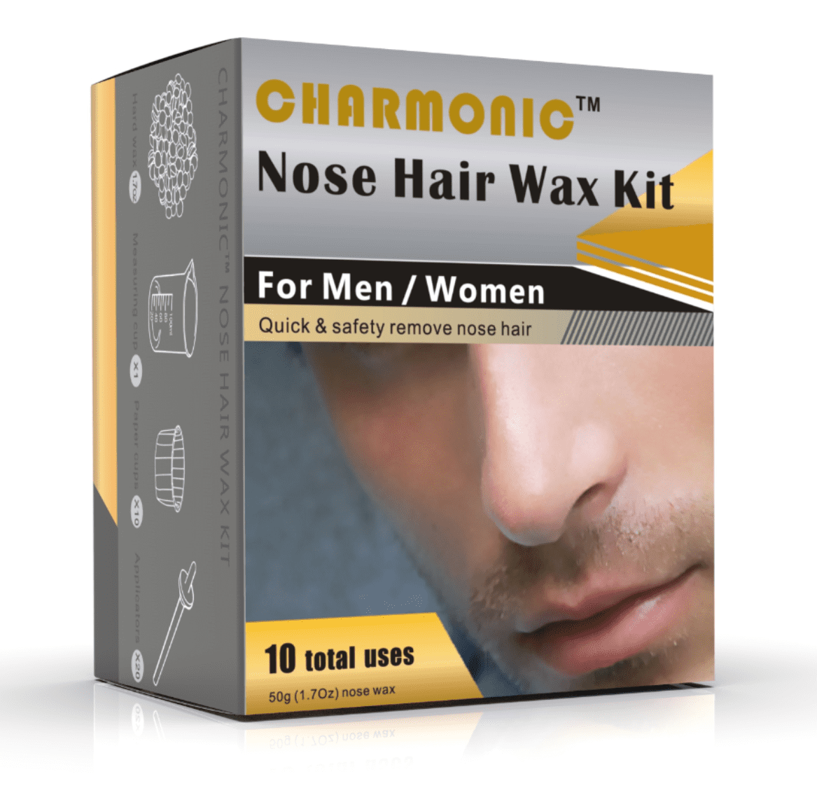 Charmonic 1.76oz/50g Nose Wax Kit for Men and Women, Quick & Painless ...