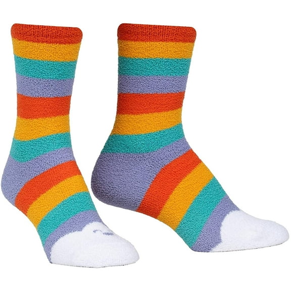 Sock It To Me Women's Fuzzy Slipper Socks Happy Toes