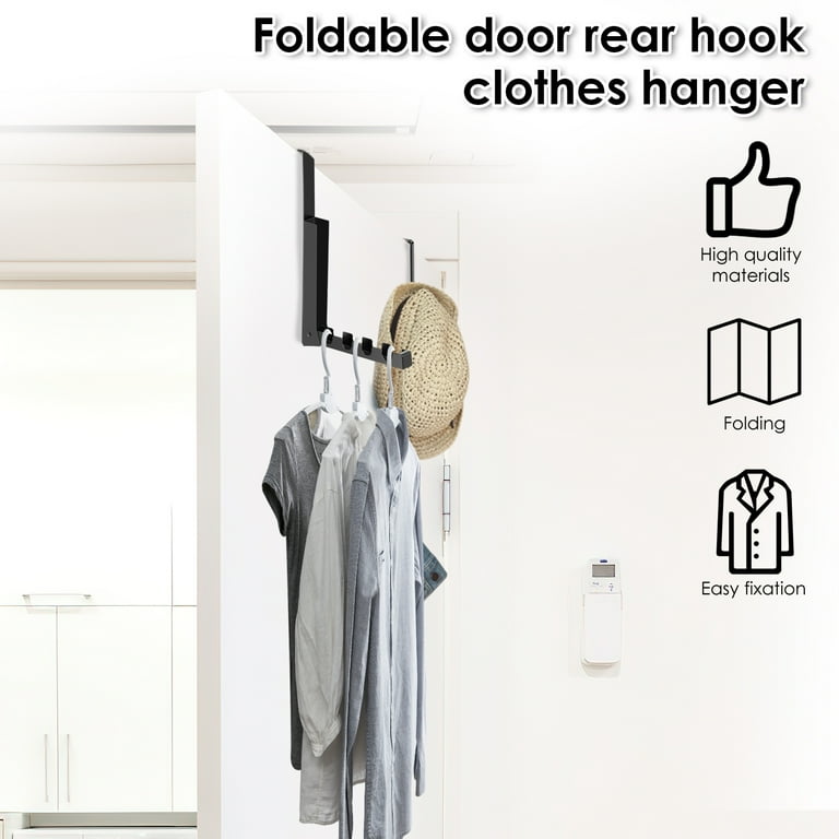 Over the Door Drying Rack Foldable Over Door Drying Racks with 4 Groves Sturdy Over Door Hook Hangers Portable Over Door Towel Racks for Coat Clothes Closet Bedroom Bathroom Walmart