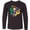 AB-Black, variant on Inktastic Mardi Gras Girl Long Sleeve Youth T-Shirt