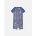 thumbnail image 3 of Organic Cotton Two-Piece Pyjama Set Blue Dog Print, 3 of 5