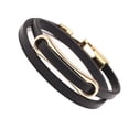 thumbnail image 1 of Brazalete de cuero Sonducket cosido a mano color marrón, 1 of 6