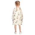 thumbnail image 3 of Girls' long-sleeved dress Cute Fluffy Cartoon Cats Girls' A-line dress with ribbed cuffs Soft and comfortable, 3 of 6